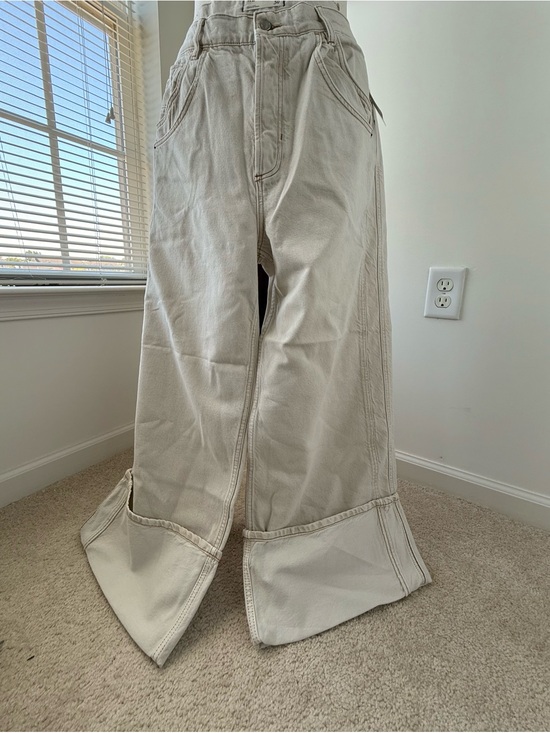 We The Free Denim - We The Free Cream Low Rise Wide Leg Jeans